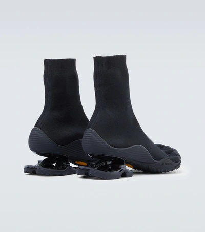 Shop Balenciaga Toe High-top Sneakers In Black