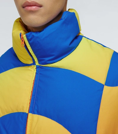 Shop Erl Multicolored Puffer Jacket In Multicoloured