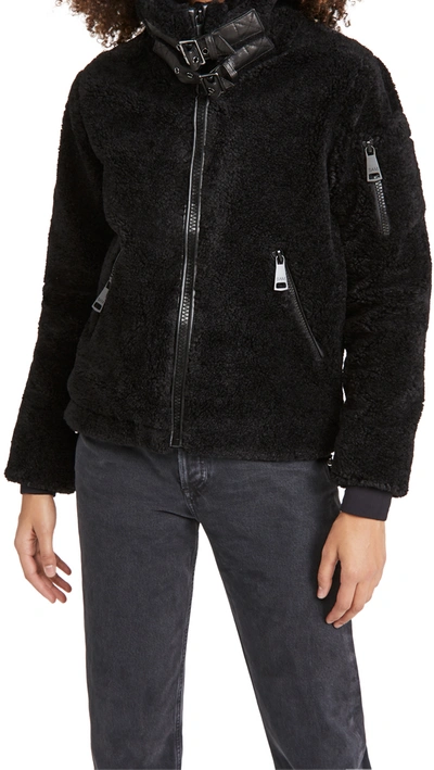 Shop Sam Denver Sherpa Jacket In Black