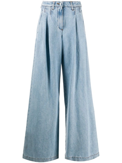 Shop Jejia Wide-leg Jeans In Blue