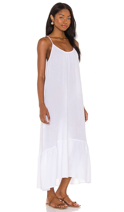 Shop Seafolly Double Cloth Midi Slip Dress In White