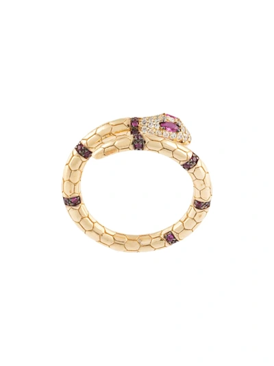 Shop Apm Monaco Egyptian Tribute Serpent Wrap Ring In Gold