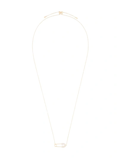 Shop Apm Monaco Baby Xl Safety Pin Necklace In Gold