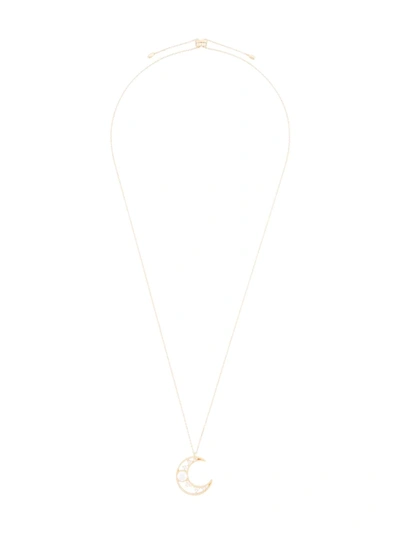 Shop Apm Monaco Toi Et Moi Moon Adjustable Necklace In Gold