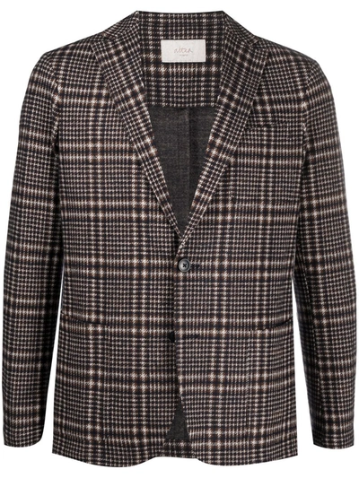 Shop Altea Check Woven Blazer In Brown