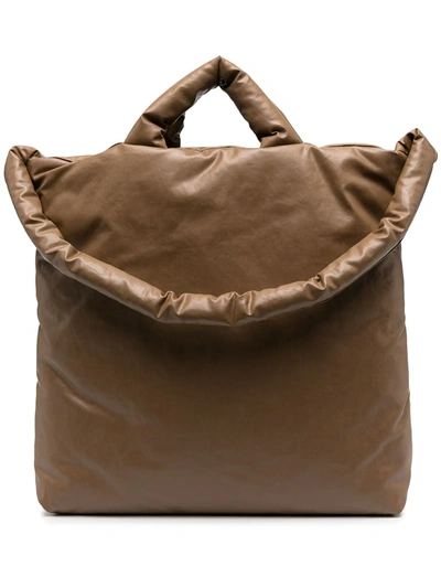 Shop Kassl Editions Padded Canvas Tote Bag In Brown