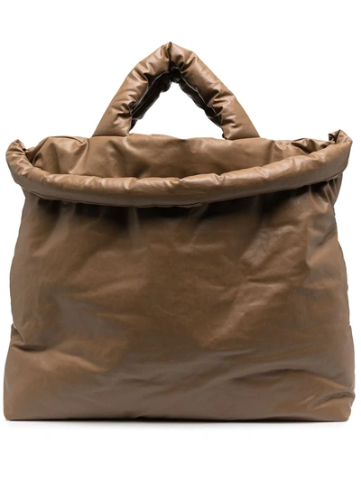 Shop Kassl Editions Crinkle Tote Bag In Brown