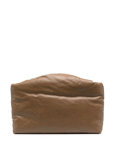 Shop Kassl Editions Padded Canvas Clutch In Brown