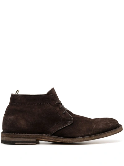 Shop Officine Creative Elemental Suede Boots In Braun