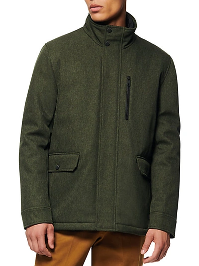 Shop Andrew Marc Men's Mullins Technical-fabric Jacket In Olive