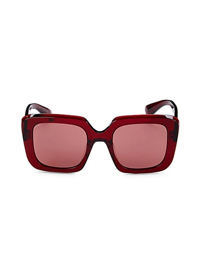 Shop Oliver Peoples Franca 52mm Square Sunglasses In Dark Red