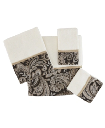 Madison Park Aubrey 6-pc Jacquard Towel Set Bedding In Black