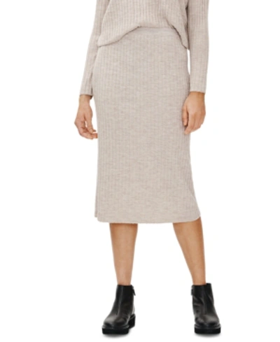 Shop Eileen Fisher Wool Pencil Skirt In Med Beige