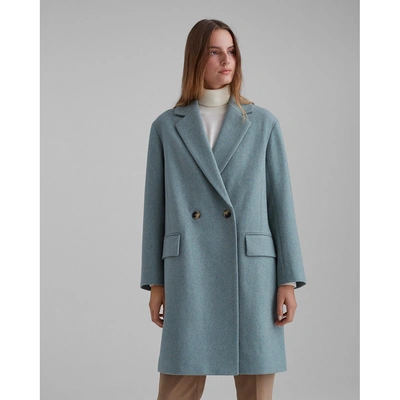 Shop Club Monaco Relaxed Double-breasted Coat In Green