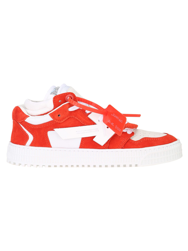 off white red off court sneakers