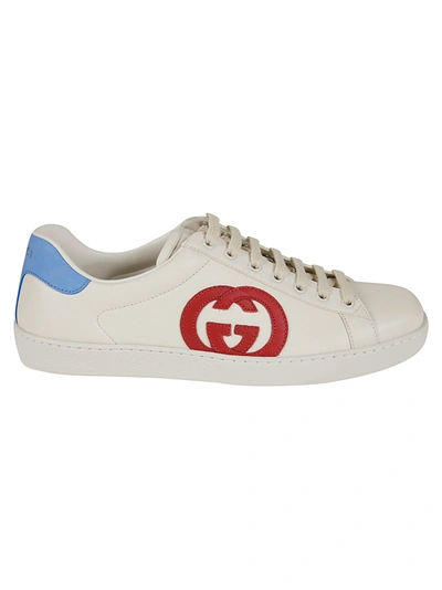 Shop Gucci Side Logo Sneakers In White