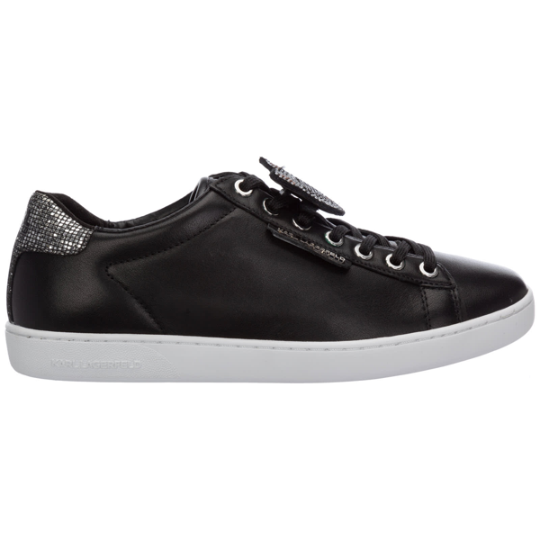 Karl Lagerfeld Women's Shoes Leather Trainers Sneakers Kupsole In Black ...
