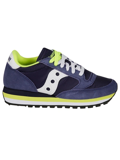 Shop Saucony Jazz Triple Sneakers In Navy/silver