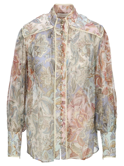 Shop Zimmermann Lucky Bound Blouse In Mixed Jacobean