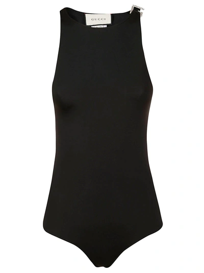 Shop Gucci Classic One-piece Swimsuit In Black
