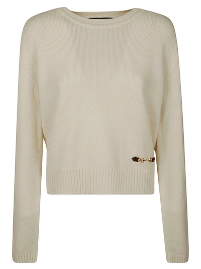 Shop Gucci Long-sleeve Jumper In Ivory