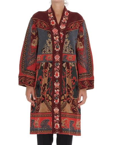 Shop Etro Cardigan In Multicolor