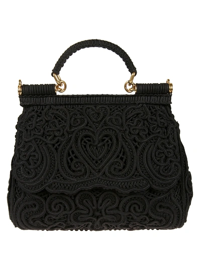 Shop Dolce & Gabbana Back Heart Logo Tote In Black