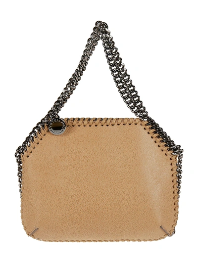 Shop Stella Mccartney Chain Detail Mini Shoulder Bag In Nut
