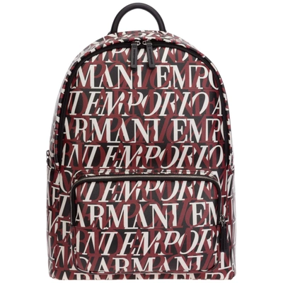 Shop Emporio Armani Cross Backpack In Red / Black