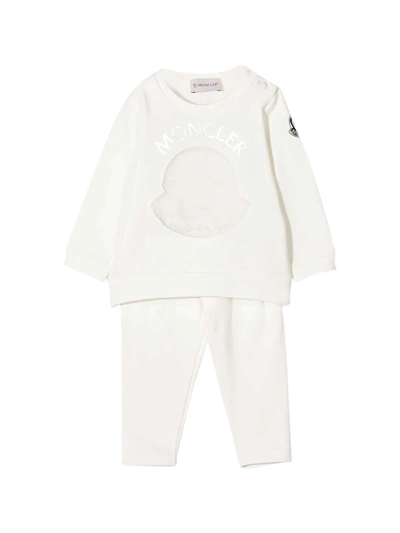 Shop Moncler White Sporty Tracksuit In Bianco