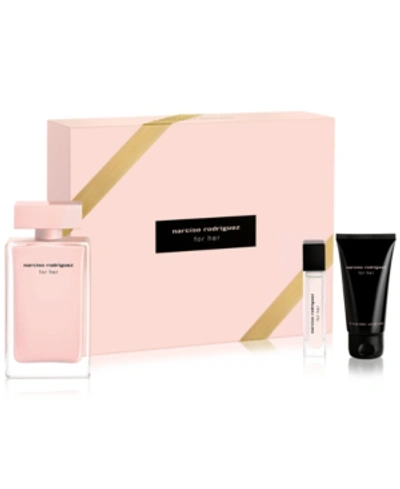Shop Narciso Rodriguez For Her Eau De Parfum 3-pc. Gift Set, Created For Macy's