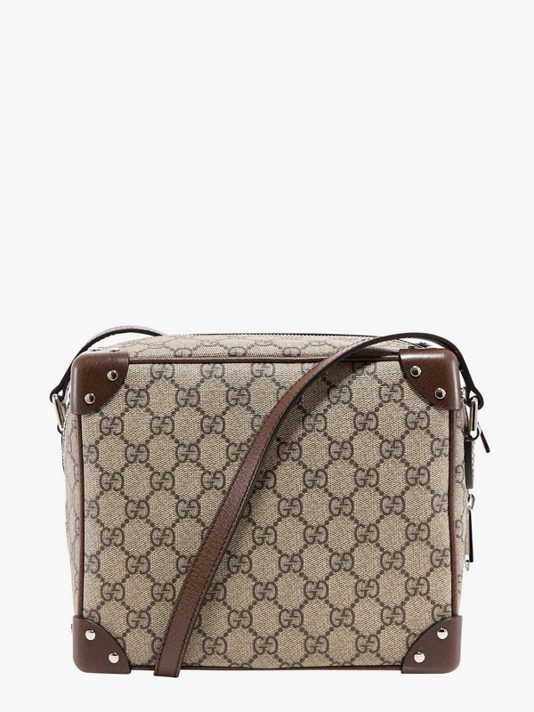 gg shoulder bag with leather details