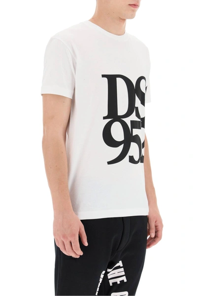 Shop Dsquared2 Anniversary T-shirt With Dsq 95/20 Print In White,black