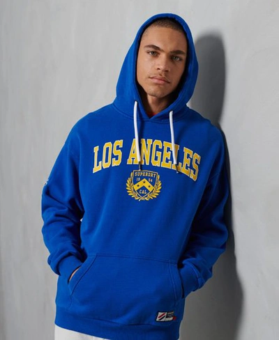 Shop Superdry City College Box Hoodie In Blue