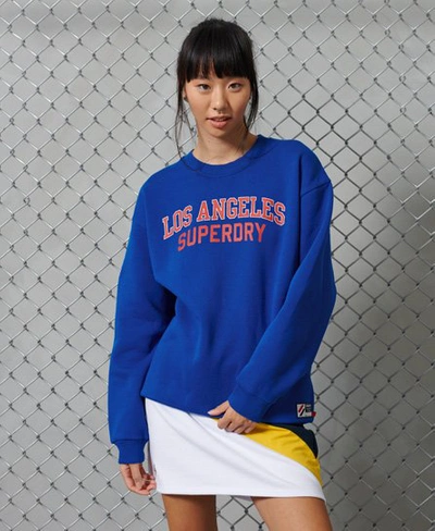 Shop Superdry Women's Limited Edition City College Sweatshirt Light Blue / Mazarine Blue 2 - Size: Xs/s