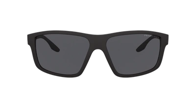 Shop Prada Linea Rossa Man Sunglasses Ps 02xs In Polarized Dark Grey