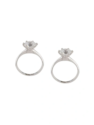 Shop D'heygere Ring Earrings In Silver