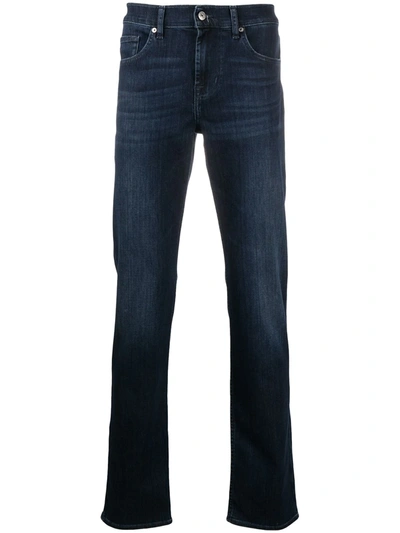 Shop 7 For All Mankind Weightless Slimmy Jeans In Dark Blue