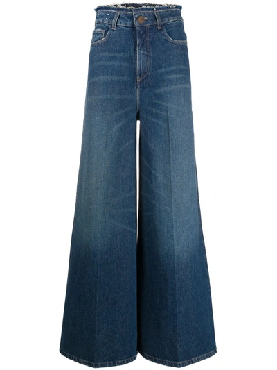 Shop Alysi High-rise Flared Jeans In Blue