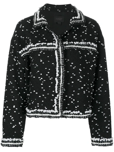 Shop Giambattista Valli Boxy Fit Tweed Jacket In Black