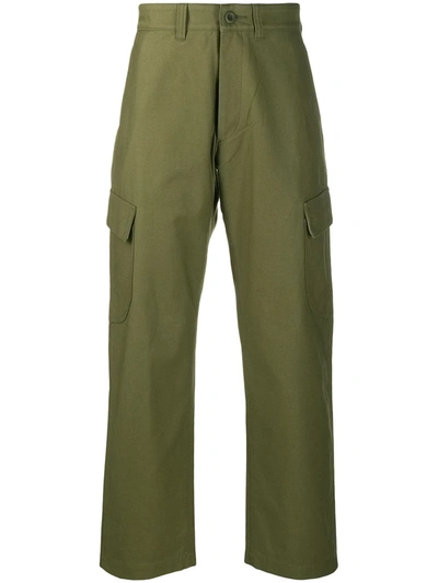 Shop Junya Watanabe Straight-leg Trousers In Green