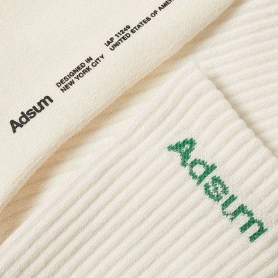 Shop Adsum Core Logo Socks In White