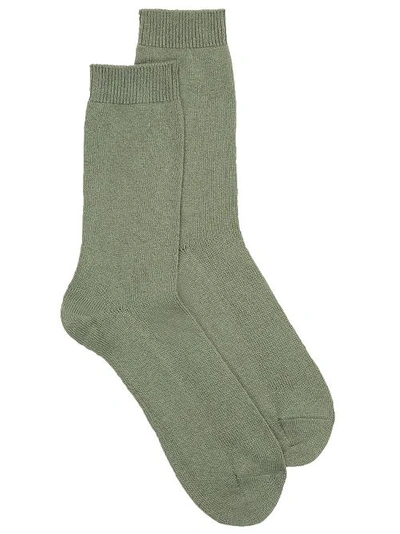 Shop Falke Cosy Wool Socks In Green
