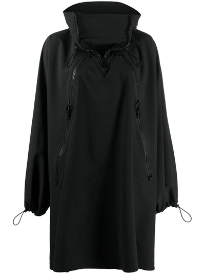 Shop Bottega Veneta Zip-detail Cape In Black