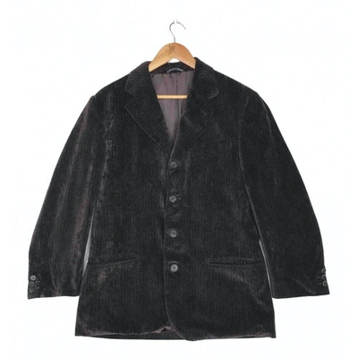 Pre-owned Fendi Velvet Coat In Black