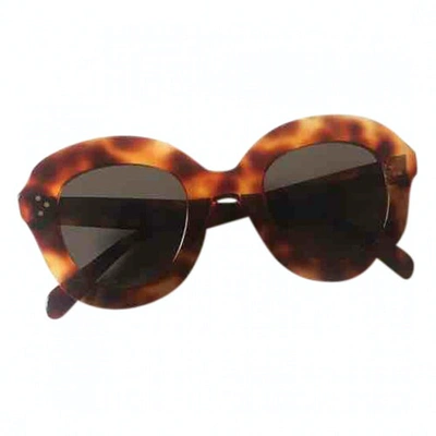 Pre-owned Celine Marta Brown Plastic Sunglasses
