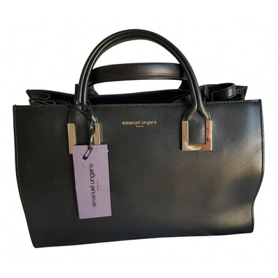 EMANUEL UNGARO Pre-owned Leather Handbag In Black