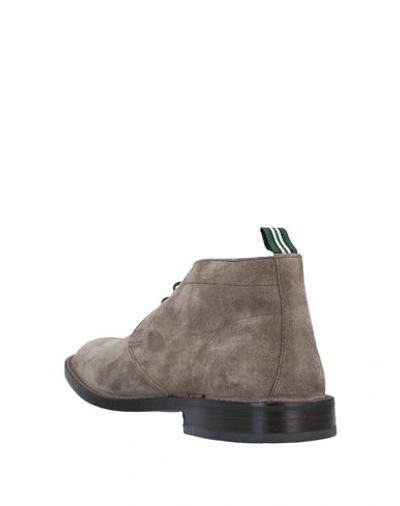 Shop Green George Ankle Boots In Grey