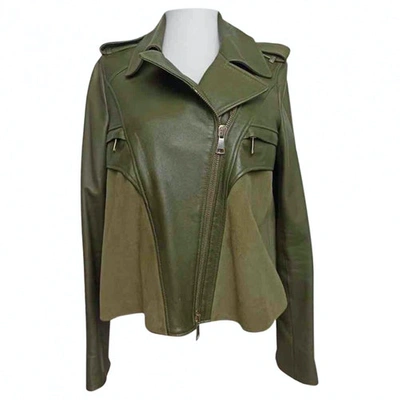 Pre-owned Givenchy Khaki Leather Jacket