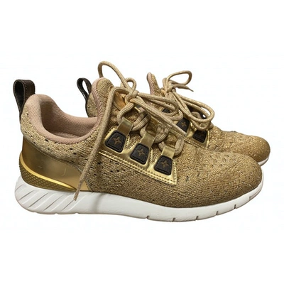 Pre-owned Aftergame Gold Cloth Trainers